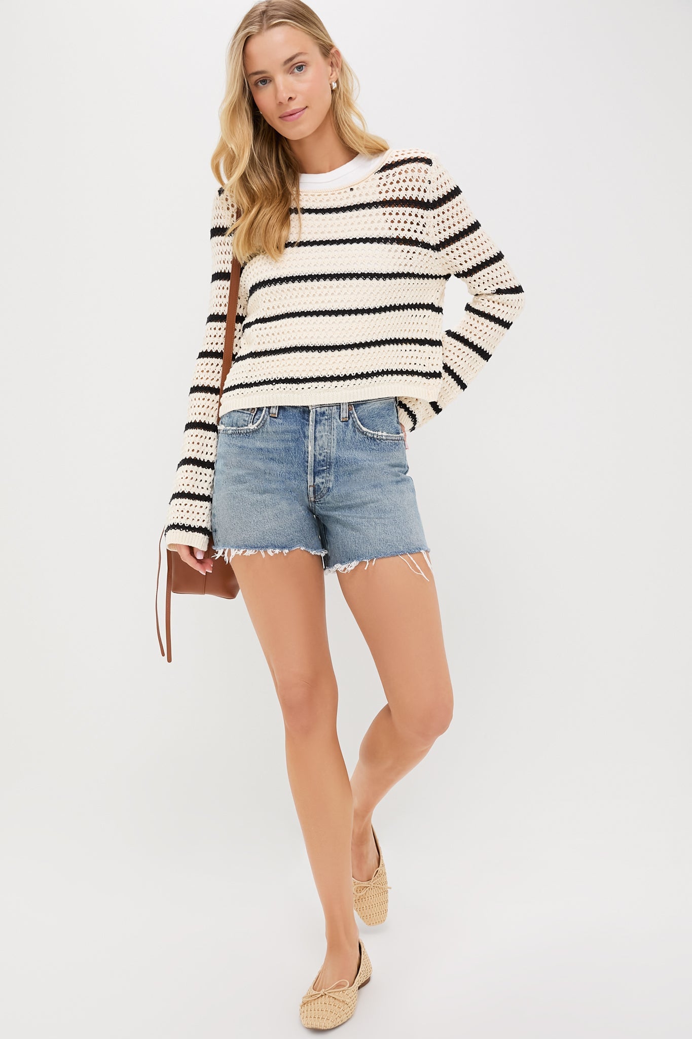 Sea Salt Kit Stripe Crochet Sweater