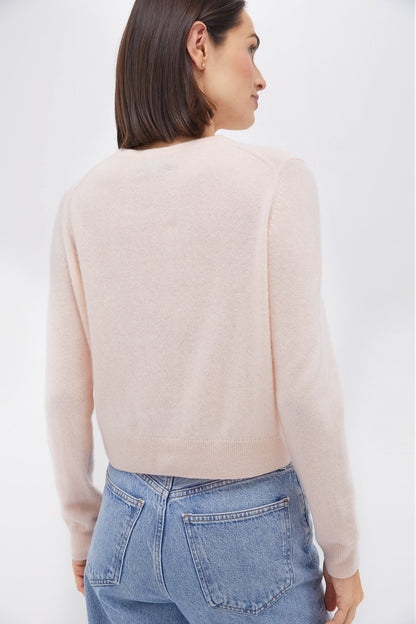 Soft Pink Riley Cashmere Cardigan