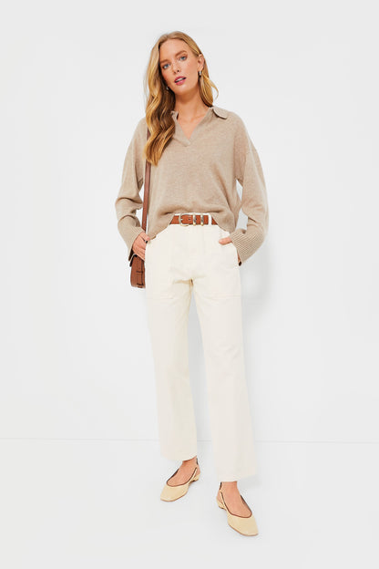 Stone Cashmere Ally Polo Pullover