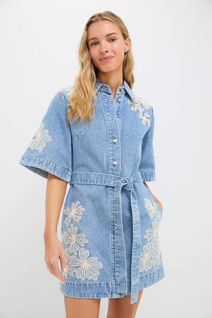 Light Wash Charlene Denim Mini Dress