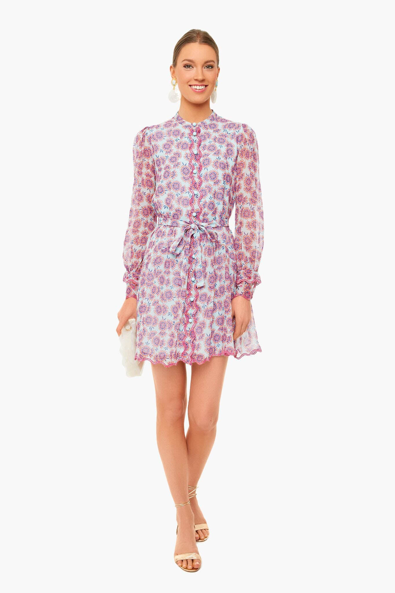 Dragonfruit Tilly Ruffle Eyelet Dress