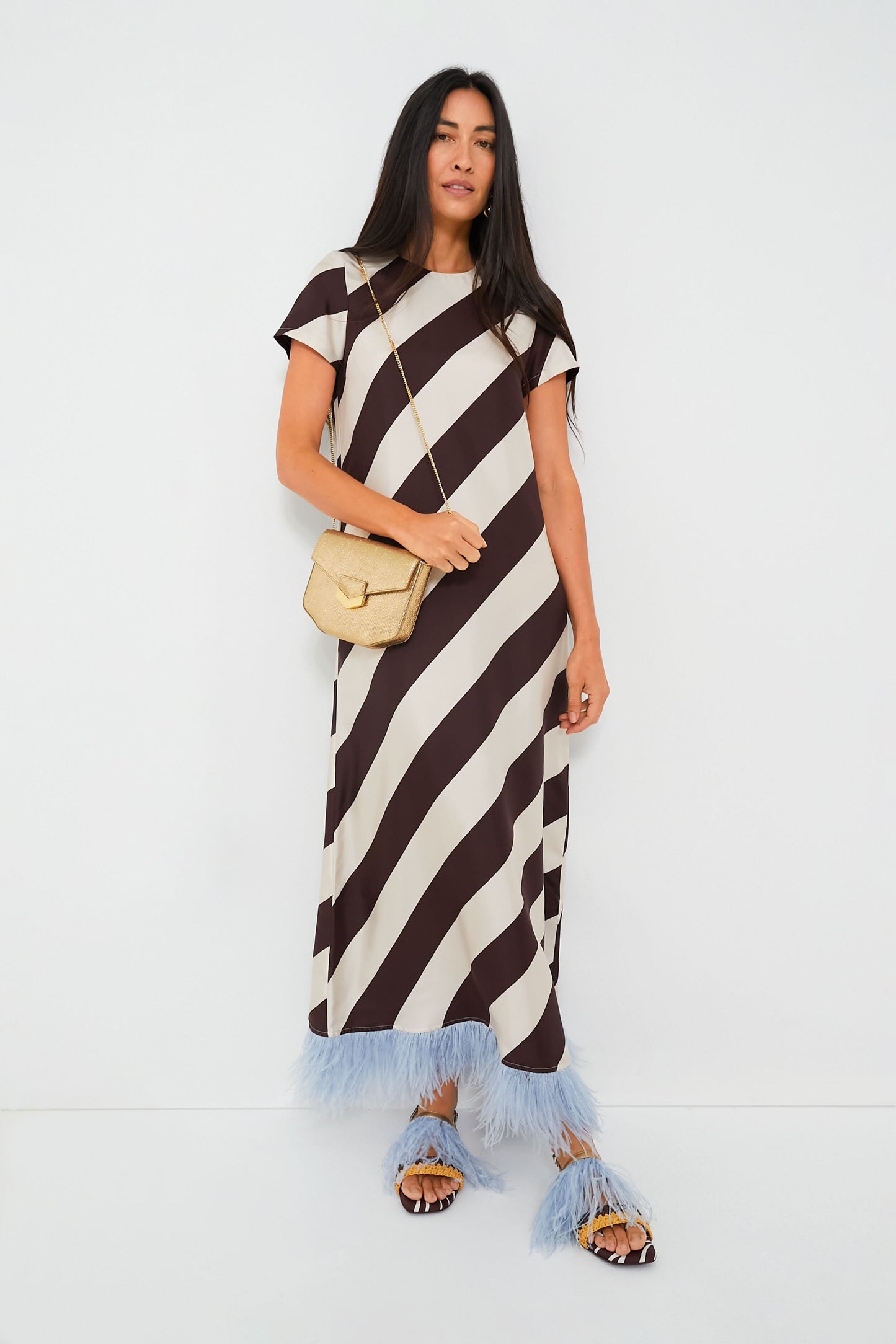 Veneziana Swing Dress with Feathers