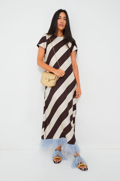 Veneziana Swing Dress with Feathers