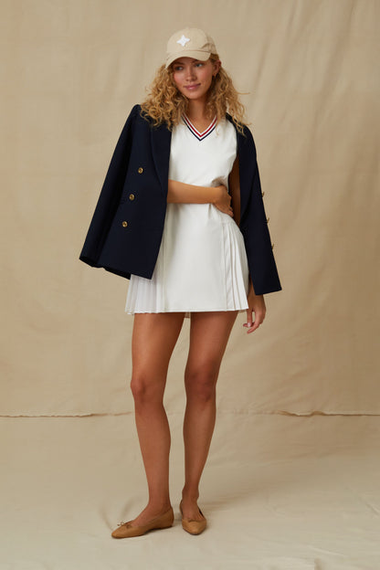 Americana Stripe Performance Jersey Kemper Tennis Dress