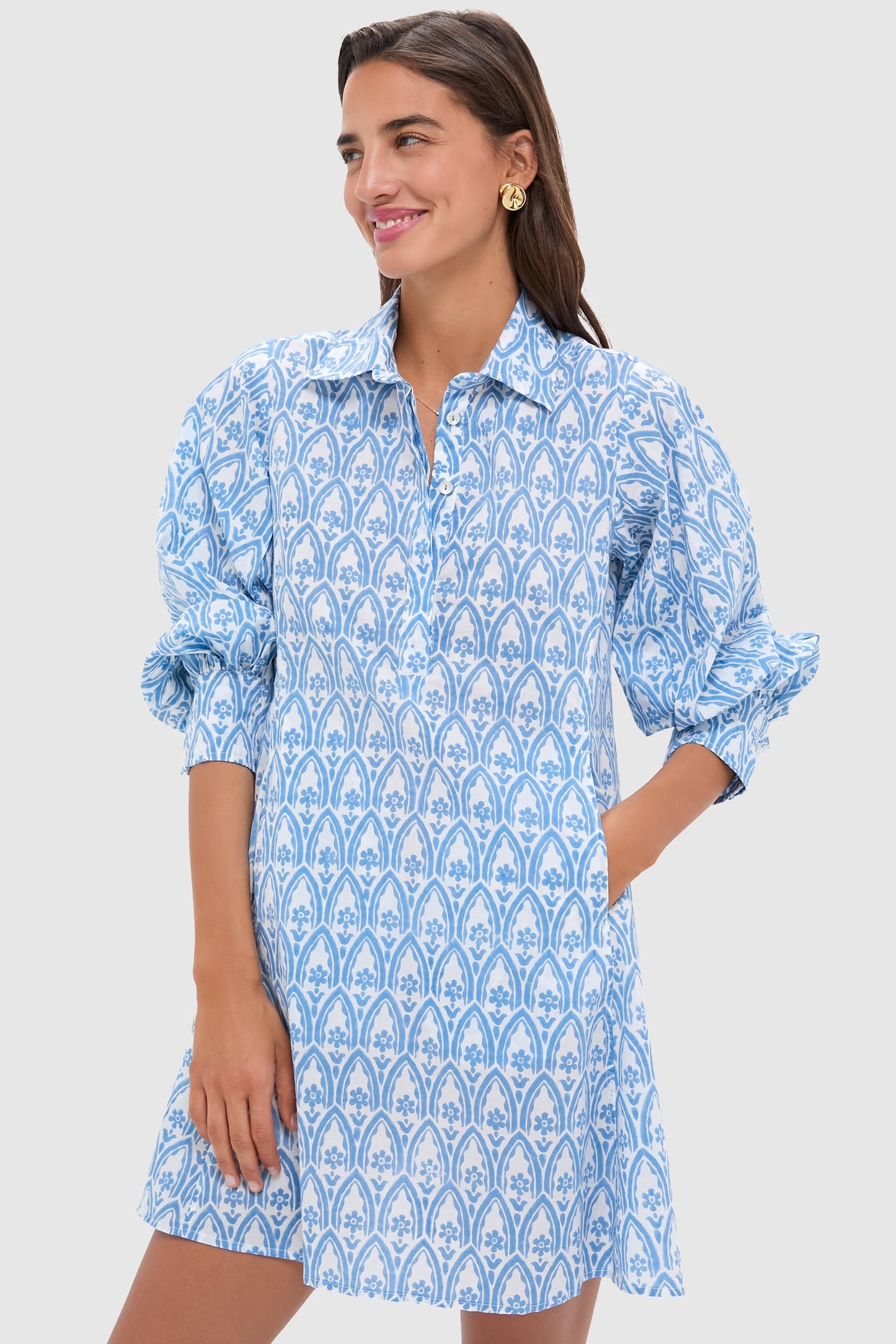 Light Blue Taormina Chloe Short Dress