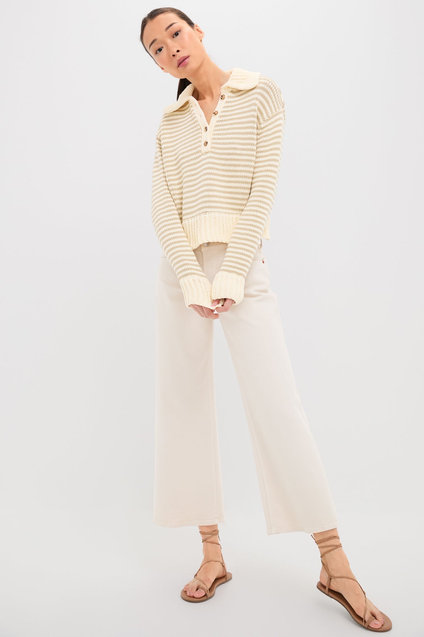 Striped Doro Henley Sweater