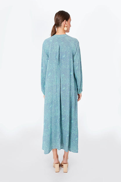 Shangri-La Periwinkle Fiore Maxi Dress