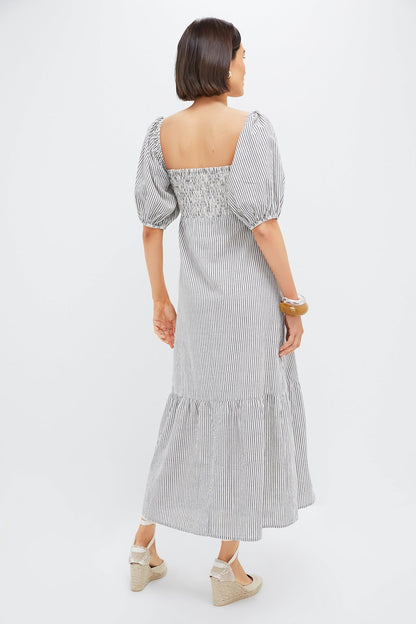 Newburyport Stripe Santiago 3 Shortsleeve Maxi Dress