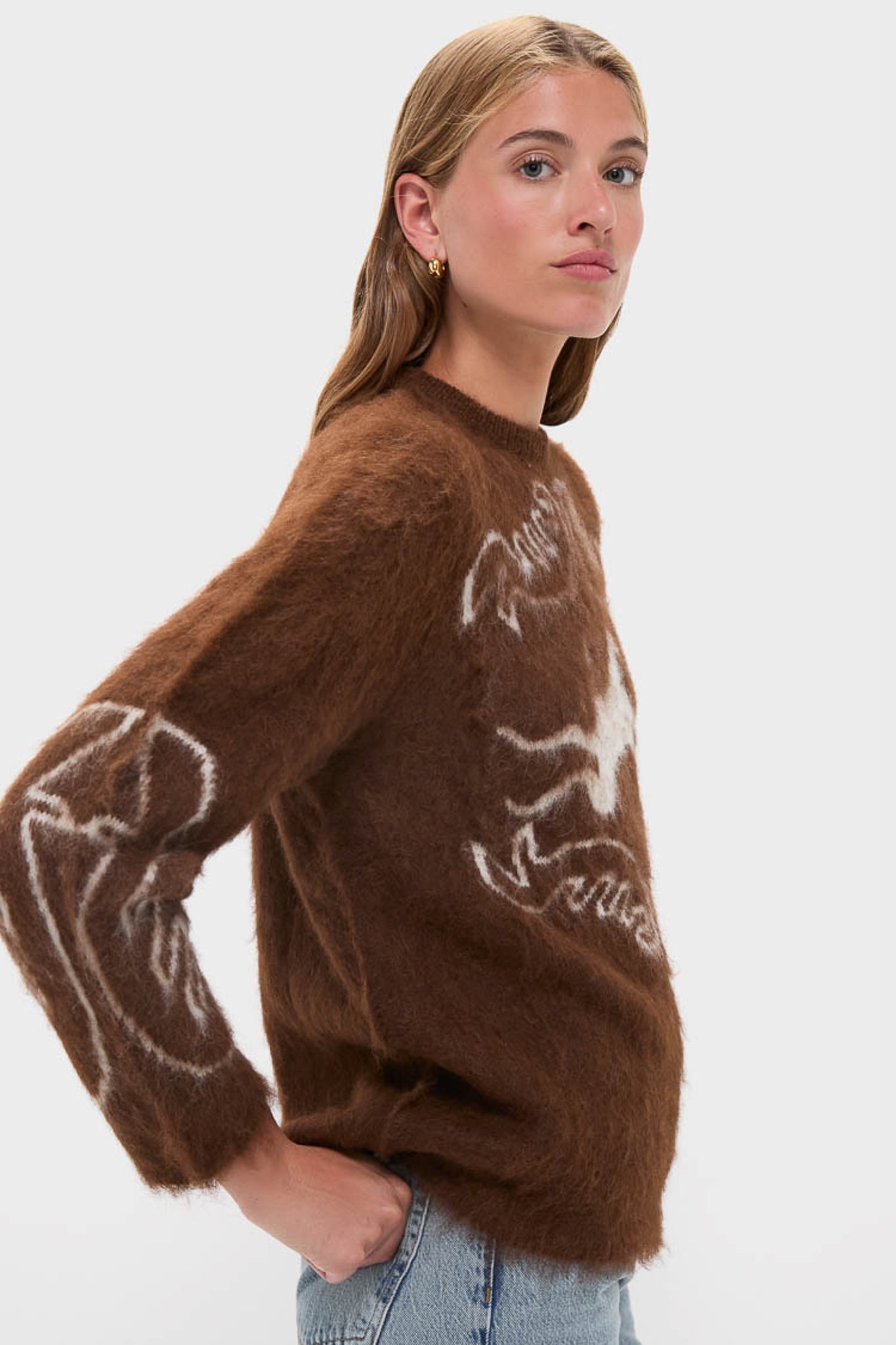Off White Chocolate Folklore Sweater