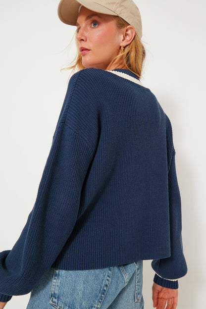 Washed Navy Ashe Sweater