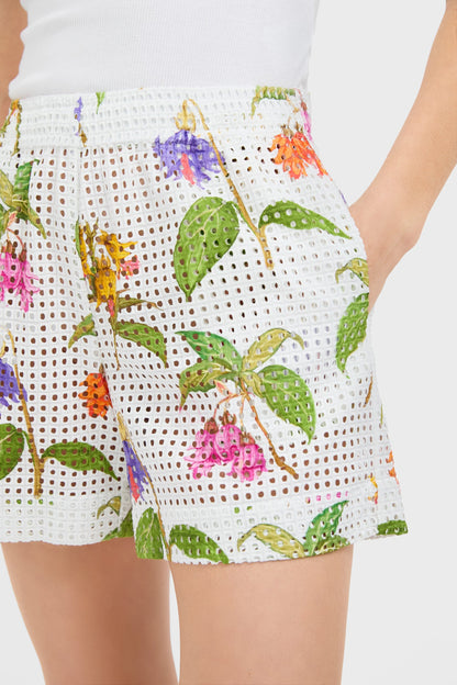 White Magnifica Bizzy Anglaise Shorts