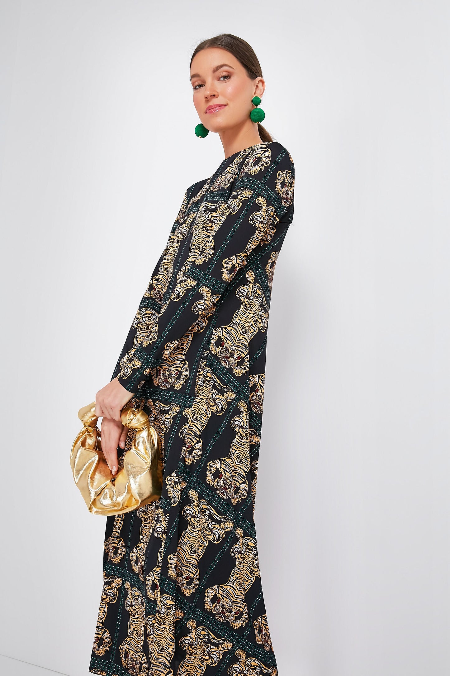 Tiger Tiles Black Drifter Dress
