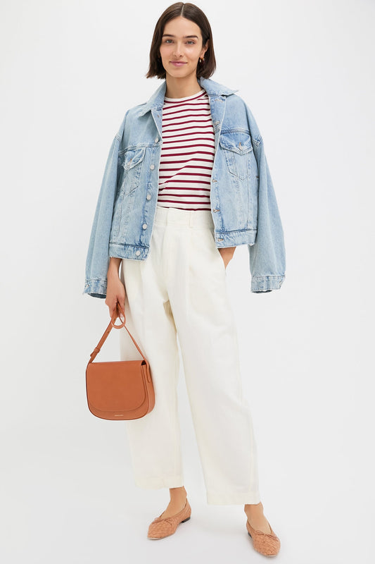 Cream Bari Cropped Trouser