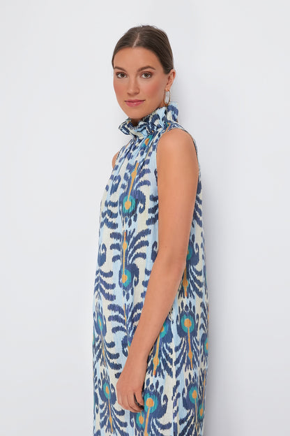 Ikat Blue Sundrop Dress