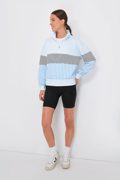Multi Blue Varsity Quarter Zip