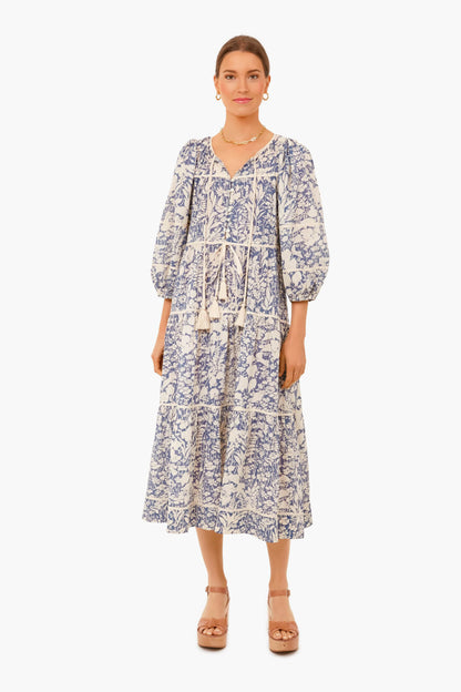 Tassel Tie Blouson Dress