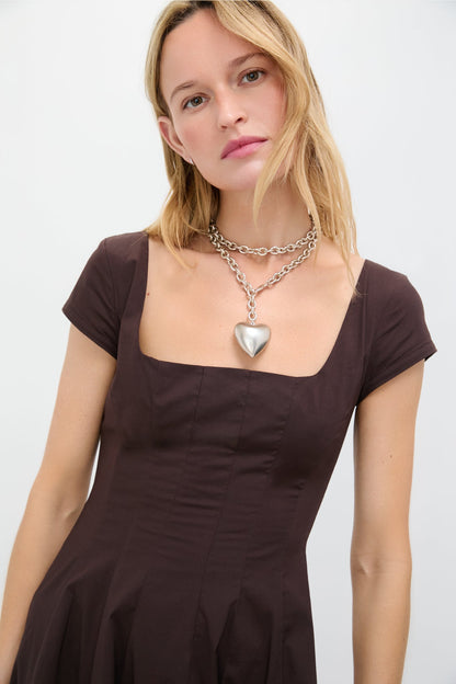 Earth Short Sleeve Wells Dress
