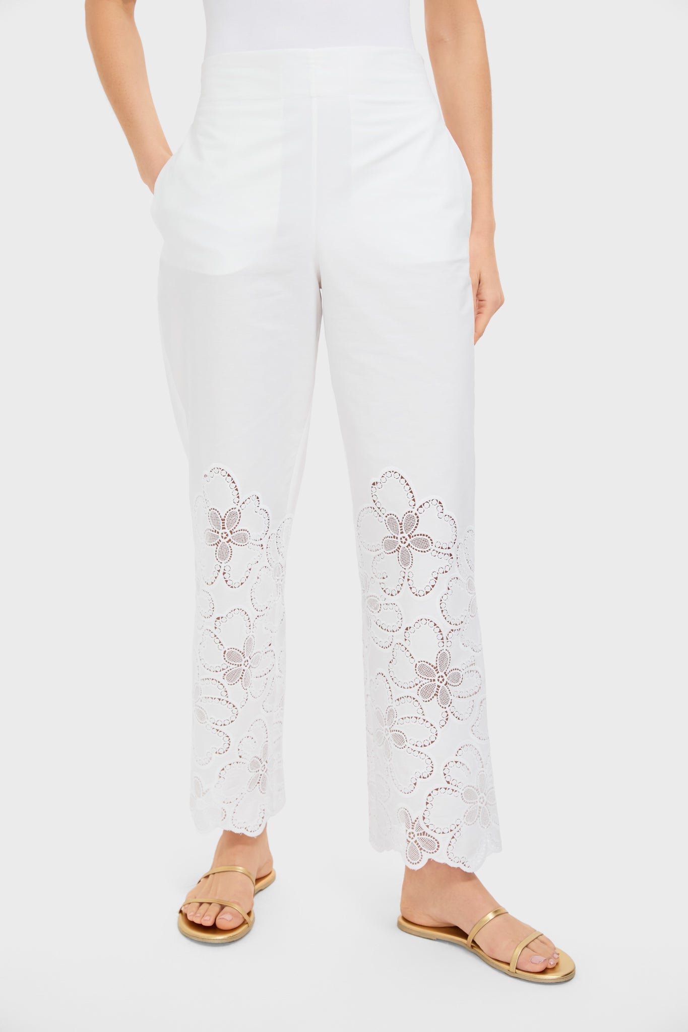 Ivory Joshua Lace Trousers