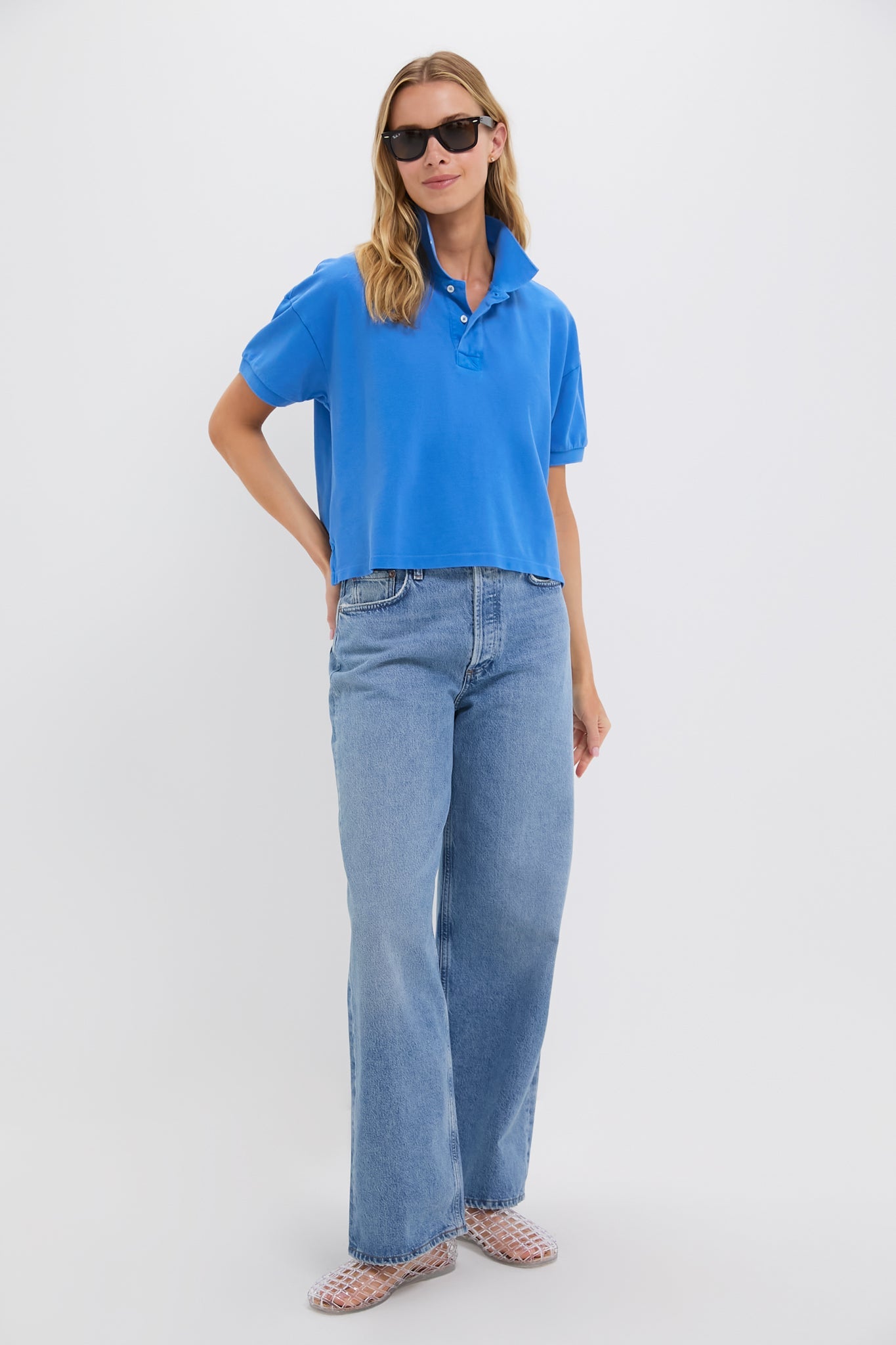 Blue Pique Holmes Boyfriend Polo