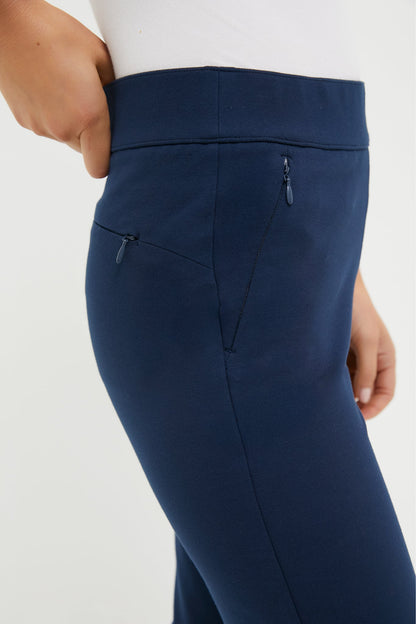 Navy 25 Inch Cropped Compression September Pant