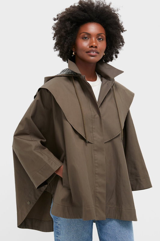 Olive Fletcher Wax Poncho