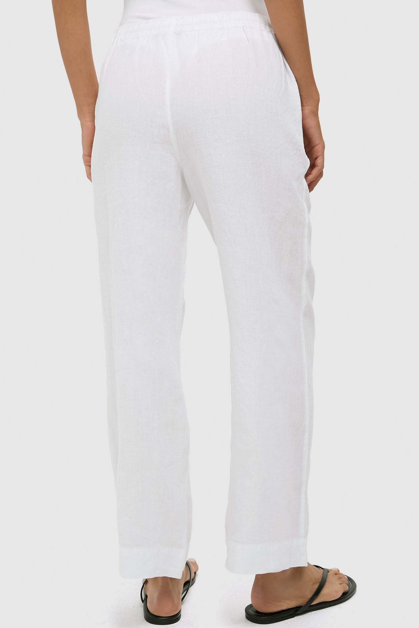 White Cap Linen Pants