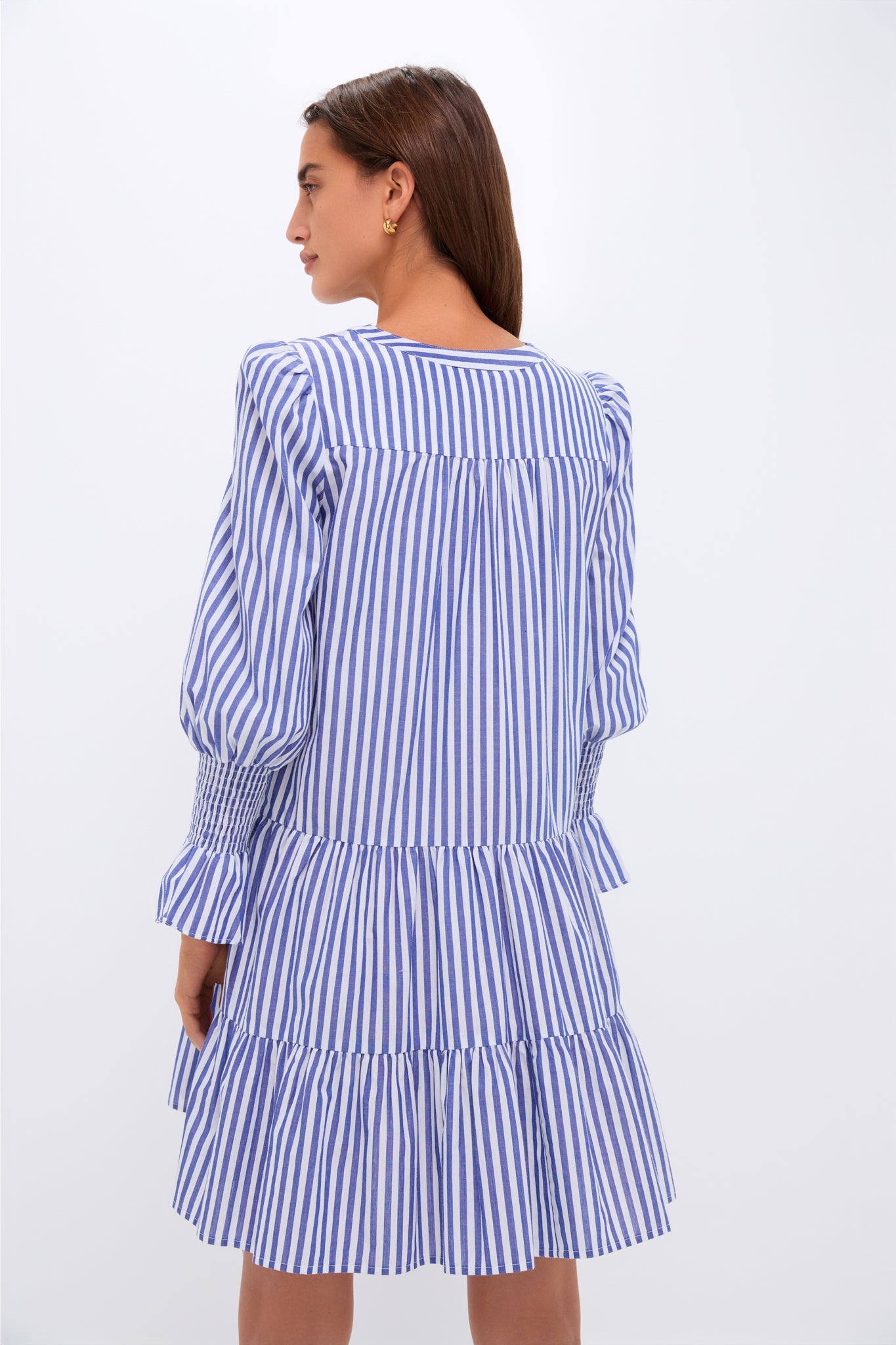 Blue and White Stripe Cotton Poplin Kenzo Dress