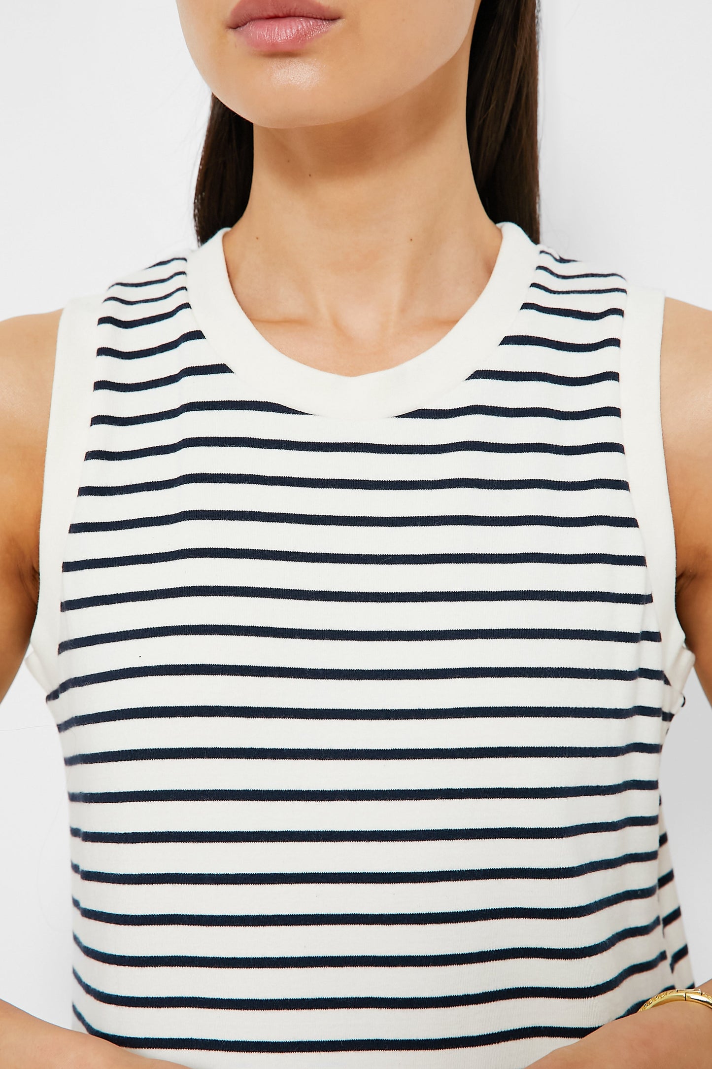 Navy Stripe Sleeveless Gio Maxi Dress
