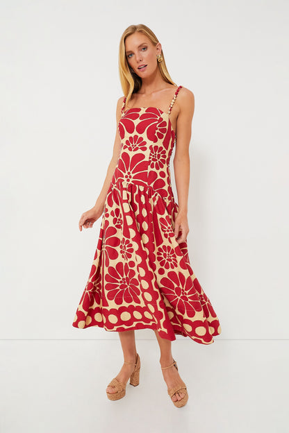 Palermo Red Sleeveless Dress