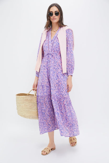 Violet Wildflower Organic Frances 4 V Dress
