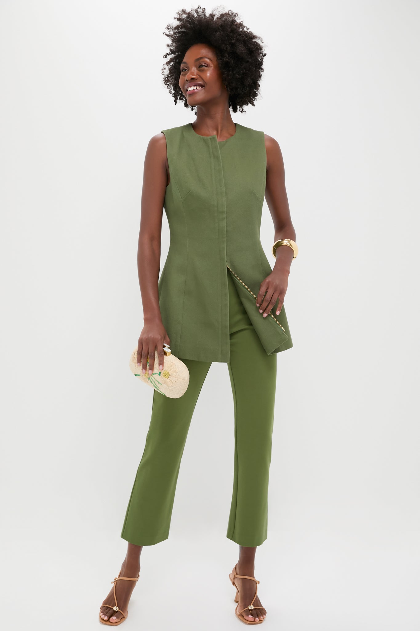 Green Rhoda Tunic Top