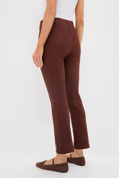 Deep Mocha Vegan Suede Ashford Pants