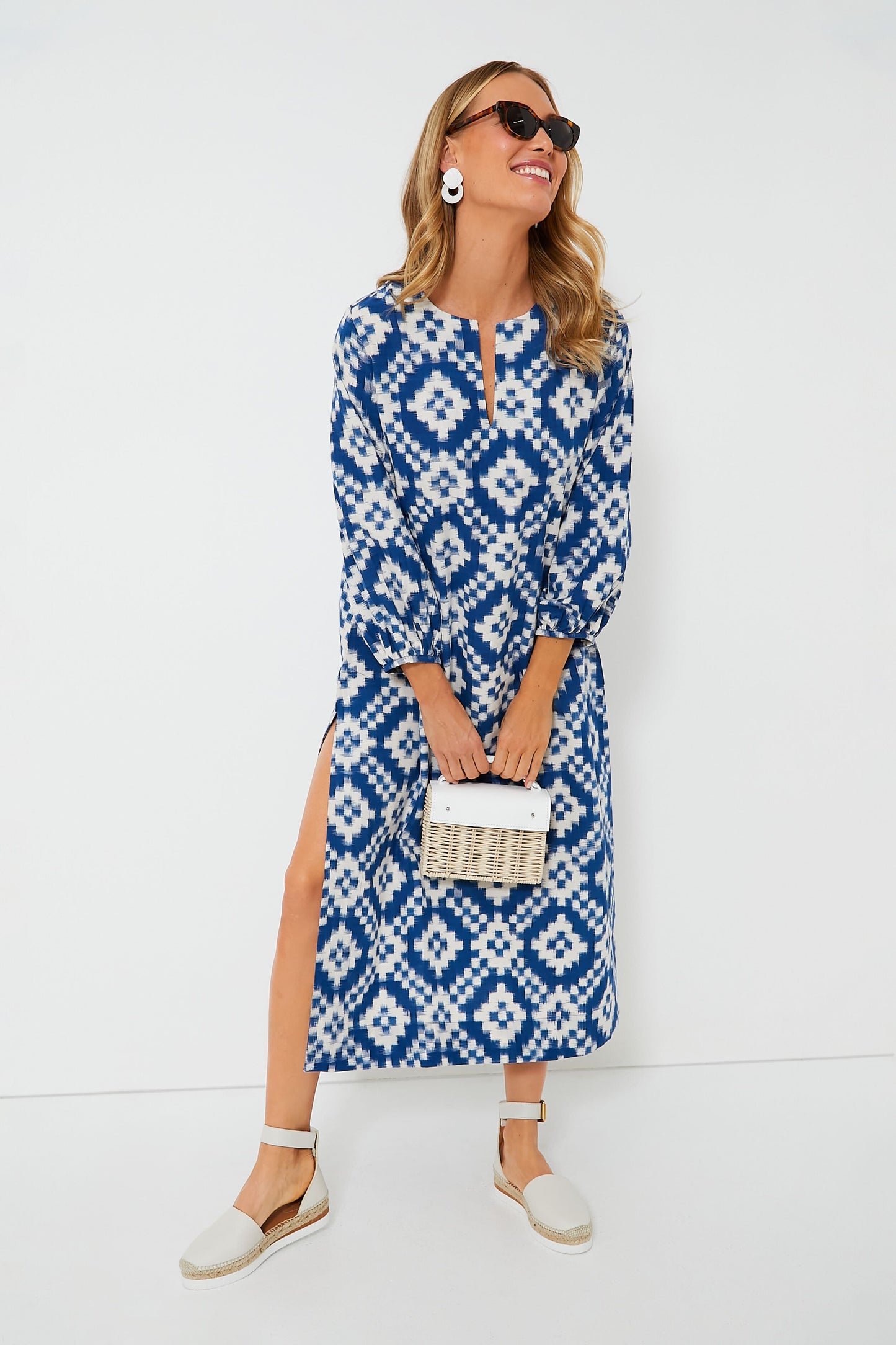 Blue Dorcas Kaftan