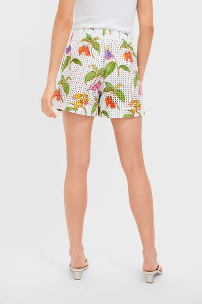 White Magnifica Bizzy Anglaise Shorts