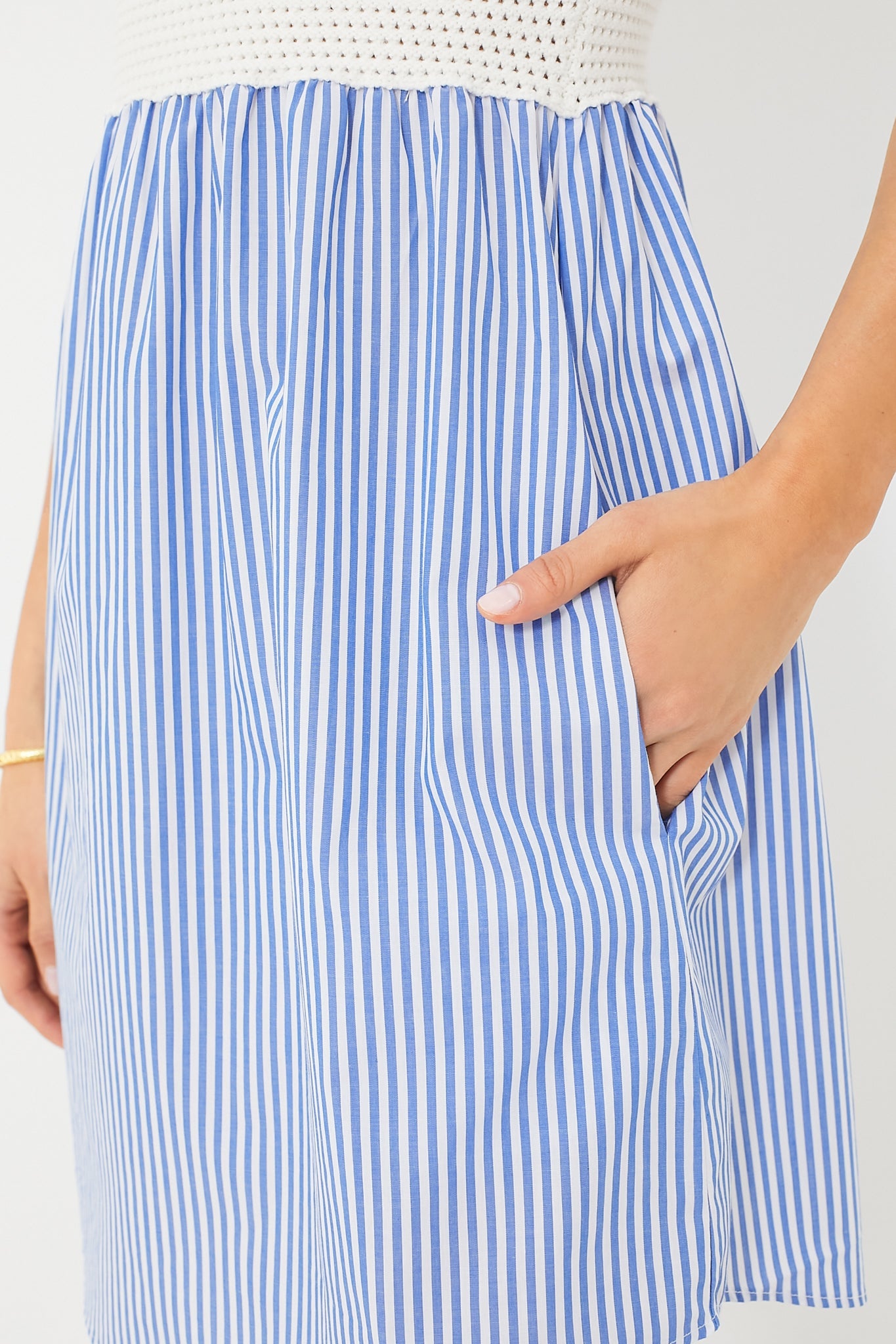 The White and Royal Esmee Dress