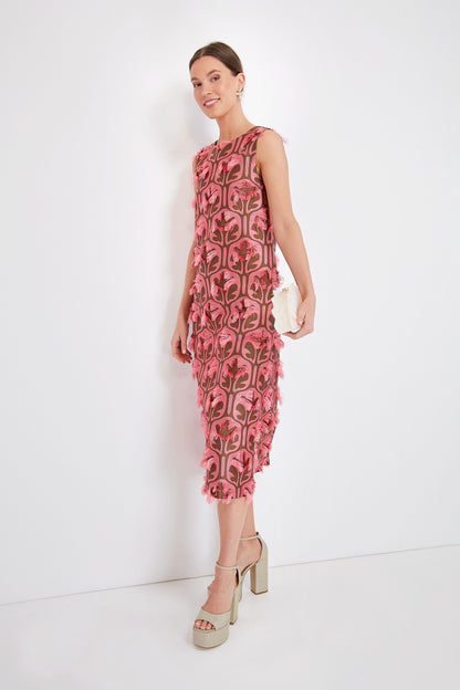 Grove Kaki and Pink Column Dress
