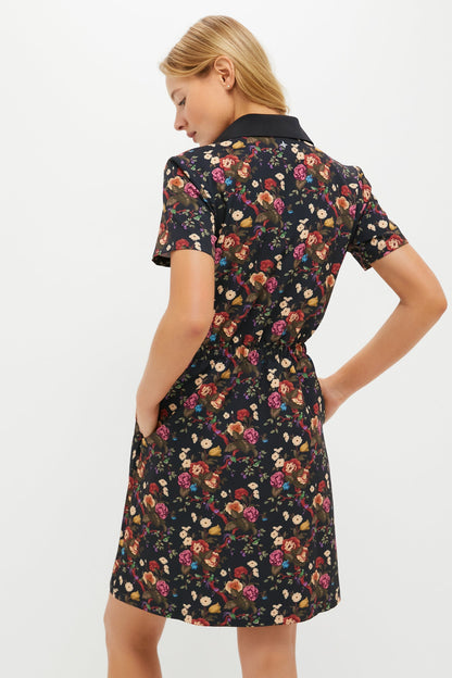 Baroque Floral Short Sleeve Performance Jersey Alcott Golf Dress