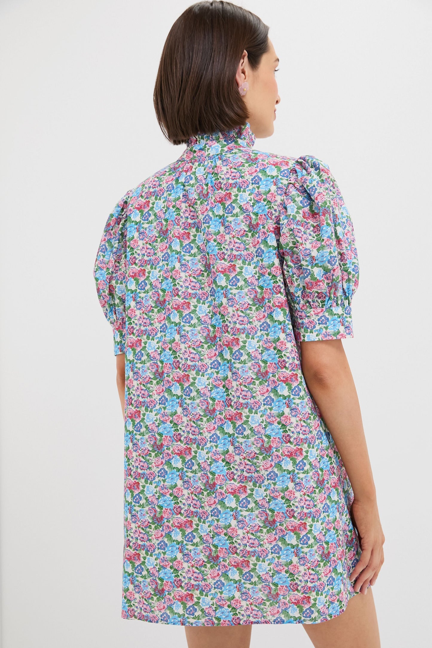 Multi Rose Floral Louisa Mini Dress