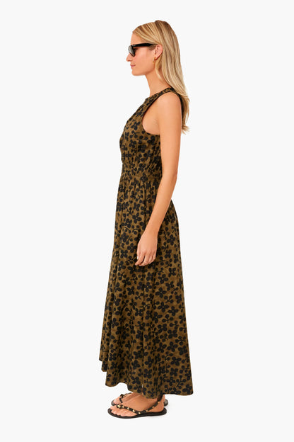 Resist Floral Olive Bali Tank Dress