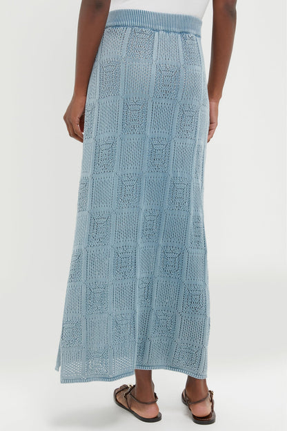 Indigo Pointelle Preston Skirt