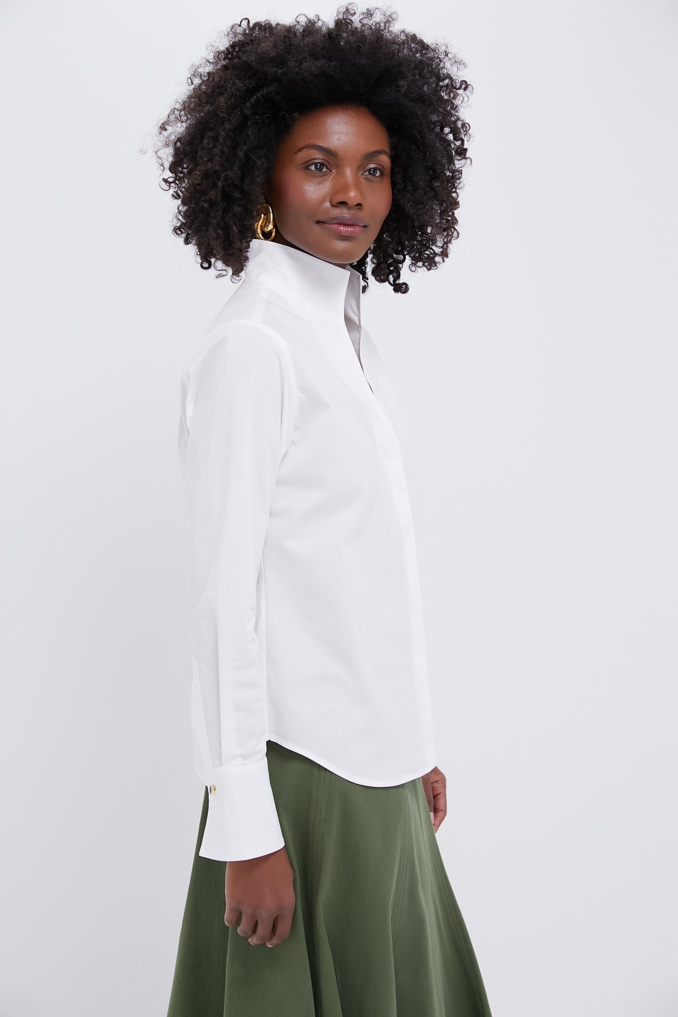 White Bessette Button Down