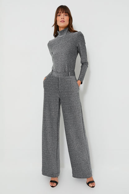 Shimmer Gray Jacka Turtleneck