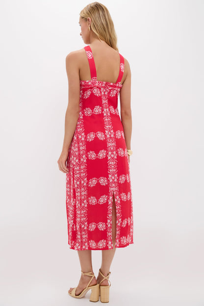 Red Floral Wauwinet Maxi Dress