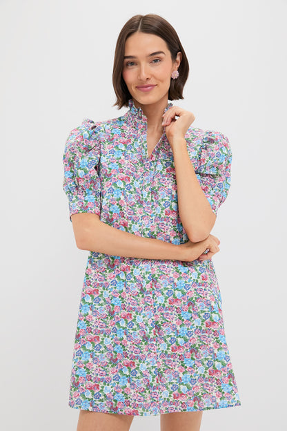 Multi Rose Floral Louisa Mini Dress