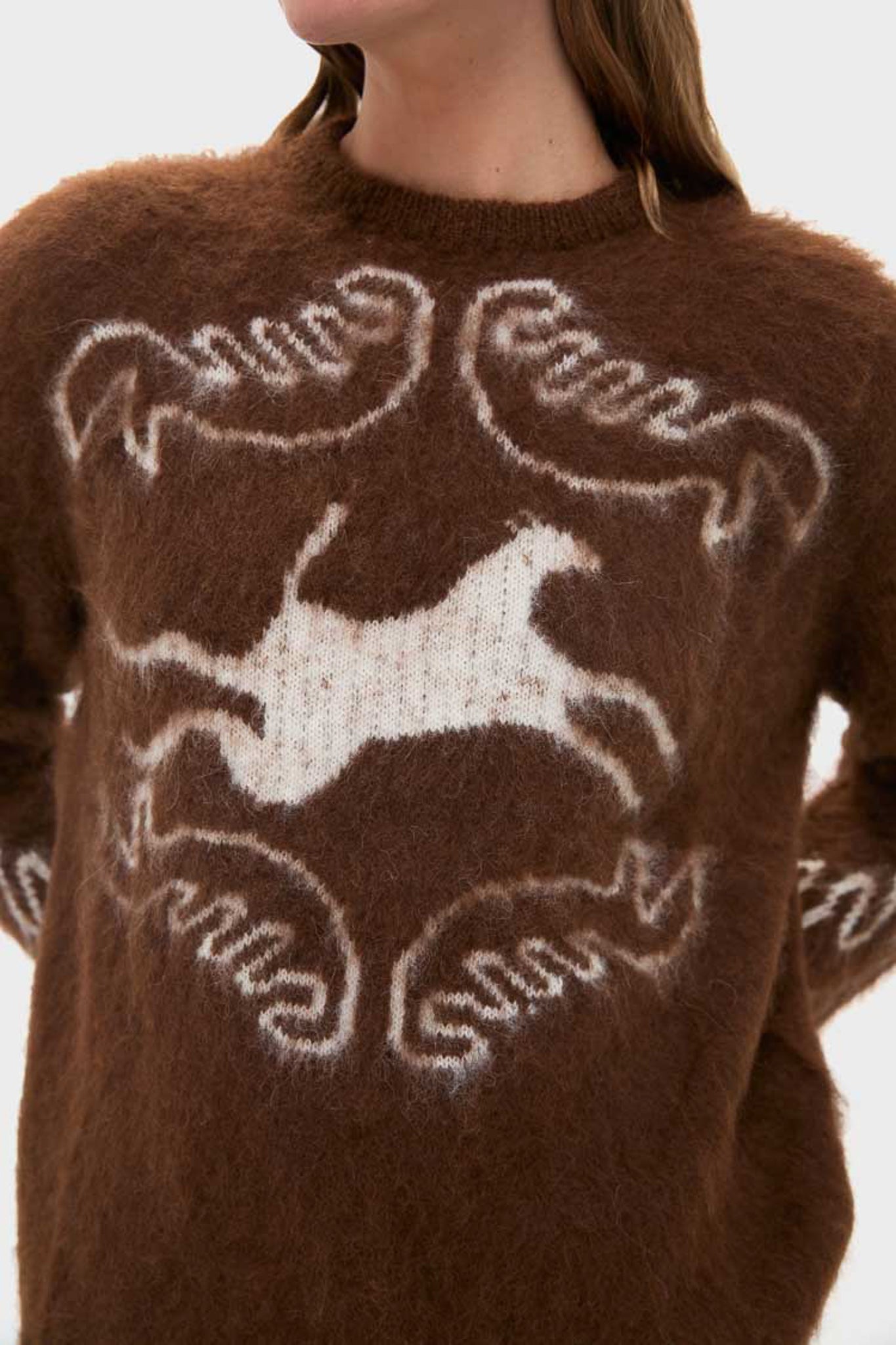Off White Chocolate Folklore Sweater