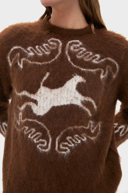 Off White Chocolate Folklore Sweater