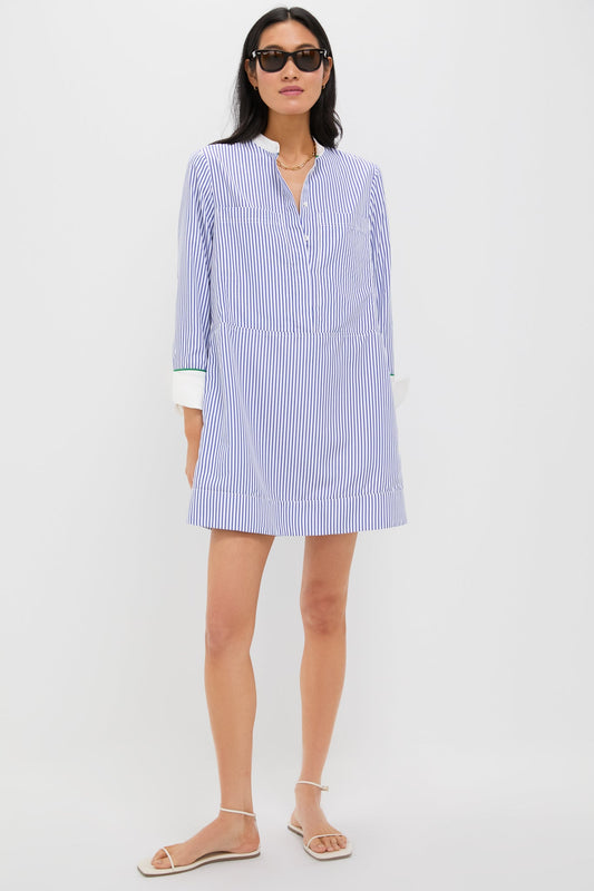 Blue Stripe Rohan Shirt Dress