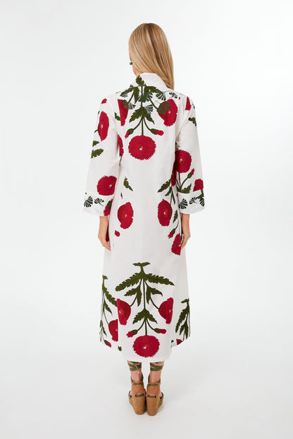 Red Poppy Krait Kaftan