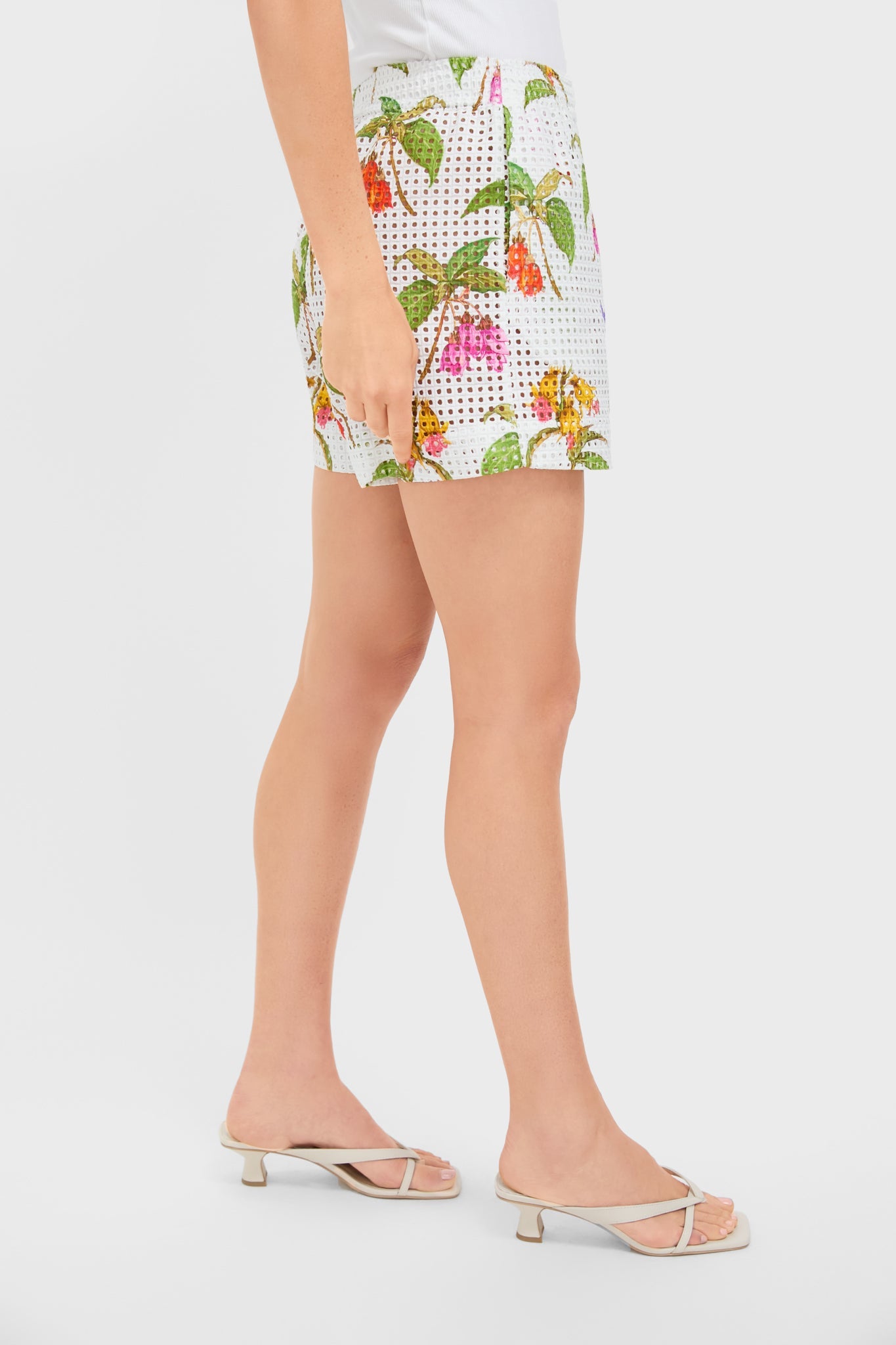 White Magnifica Bizzy Anglaise Shorts