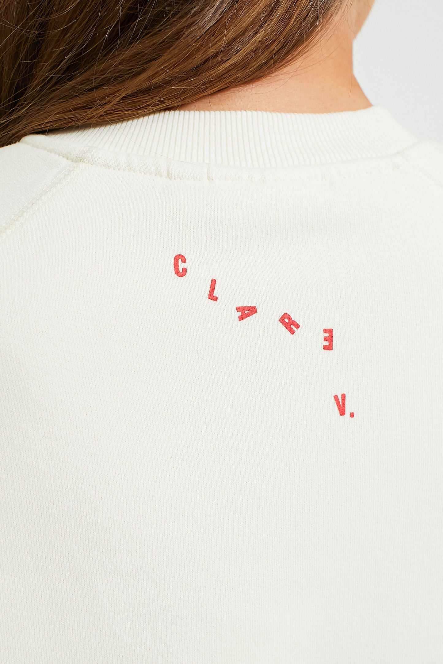 Cream with Bright Poppy Oui Sweatshirt